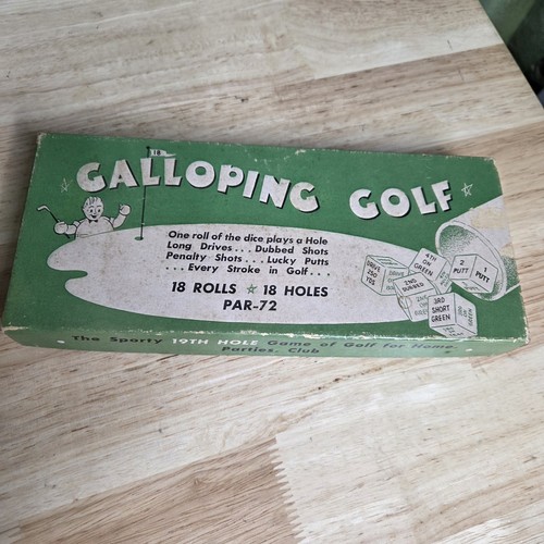 Vtg galloping golf - dice, game